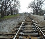   looking south from east bound switch